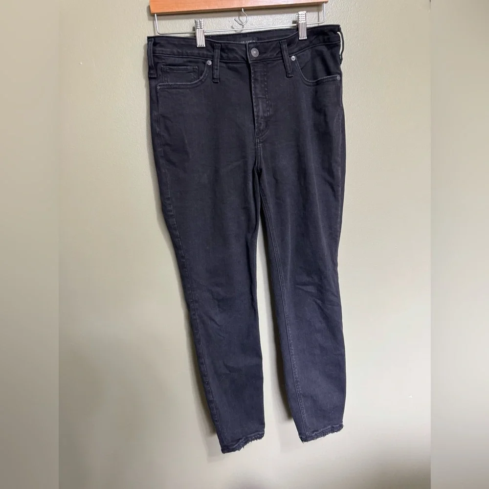 Silver Black Denim Jeans, Size 30‎